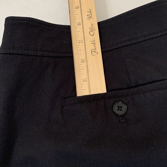 Talbots Chatham Ankle Pants Womans 16 Black Cotton Stretch Pockets Side Zip prep - Picture 9 of 10